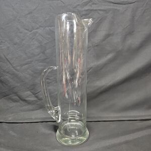 13" Clear Glass martini Pitcher w/ Pinch Style Spout & Handle